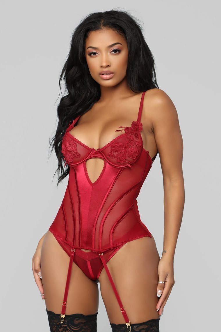 So Anxious Chemise - Burgundy - jameswhite001