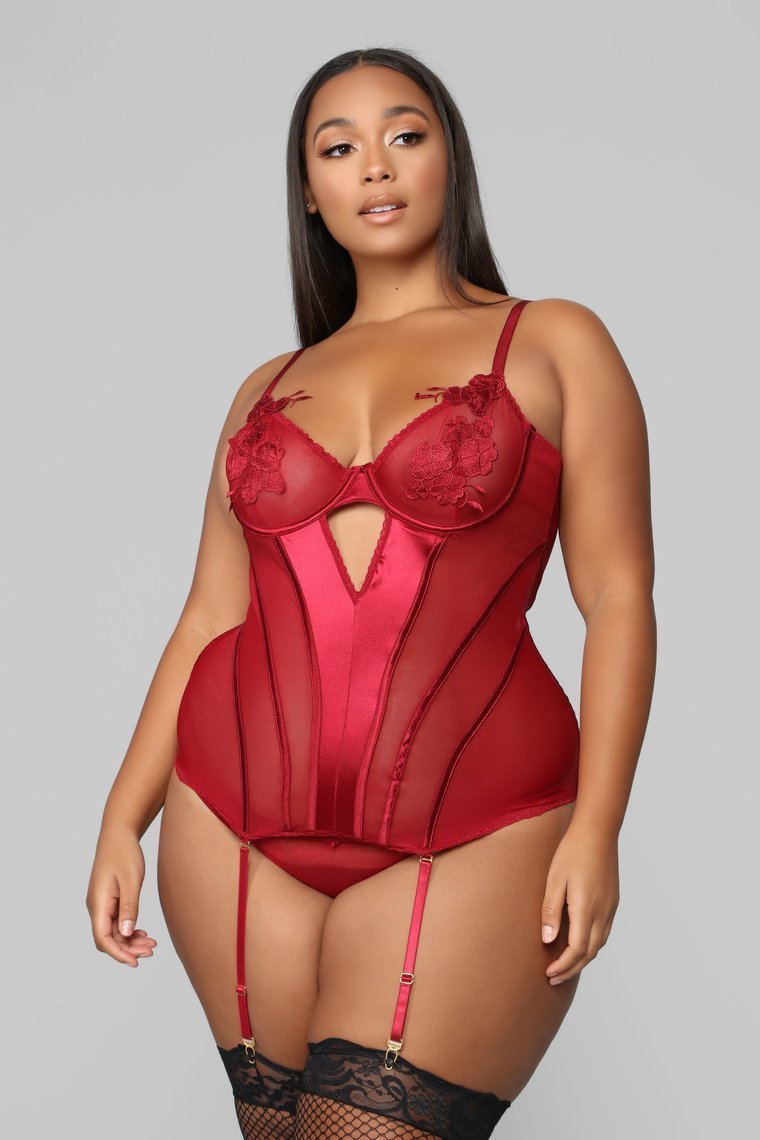 So Anxious Chemise - Burgundy - jameswhite001