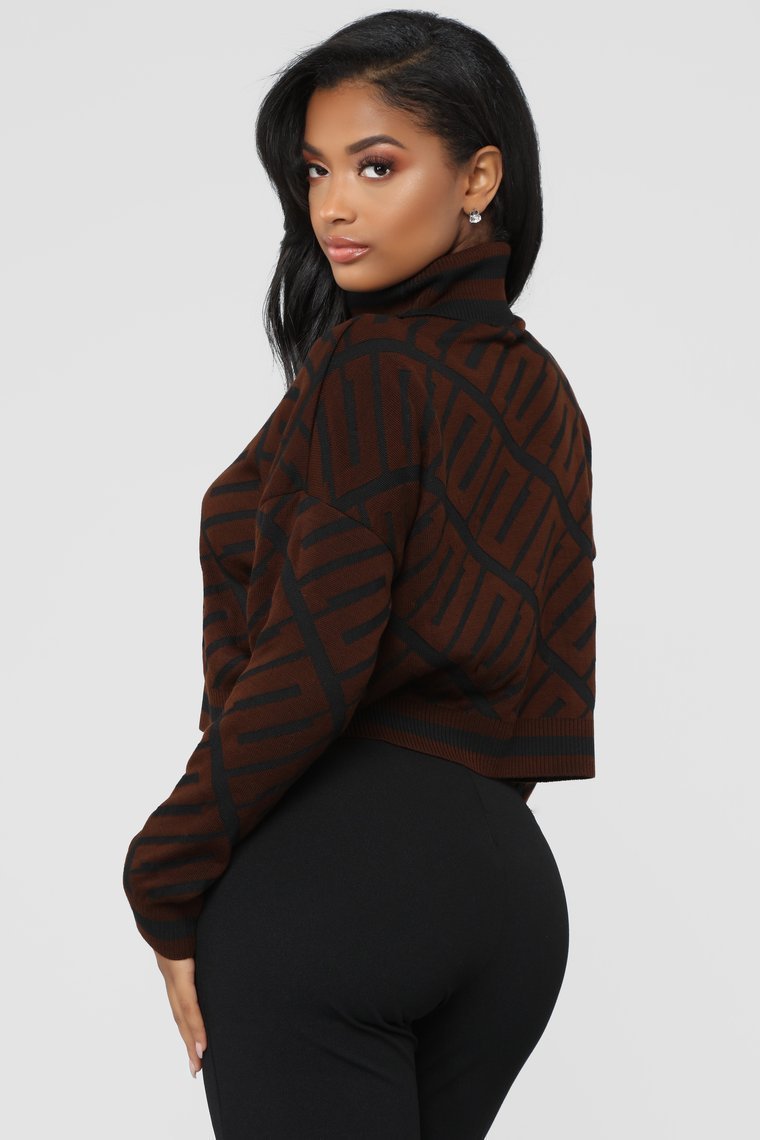 So Rich Sweater - Brown/Black - jameswhite001