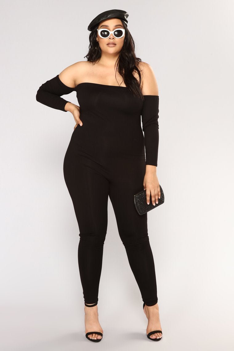 Soothe Off Shoulder Jumpsuit - Black - jameswhite001