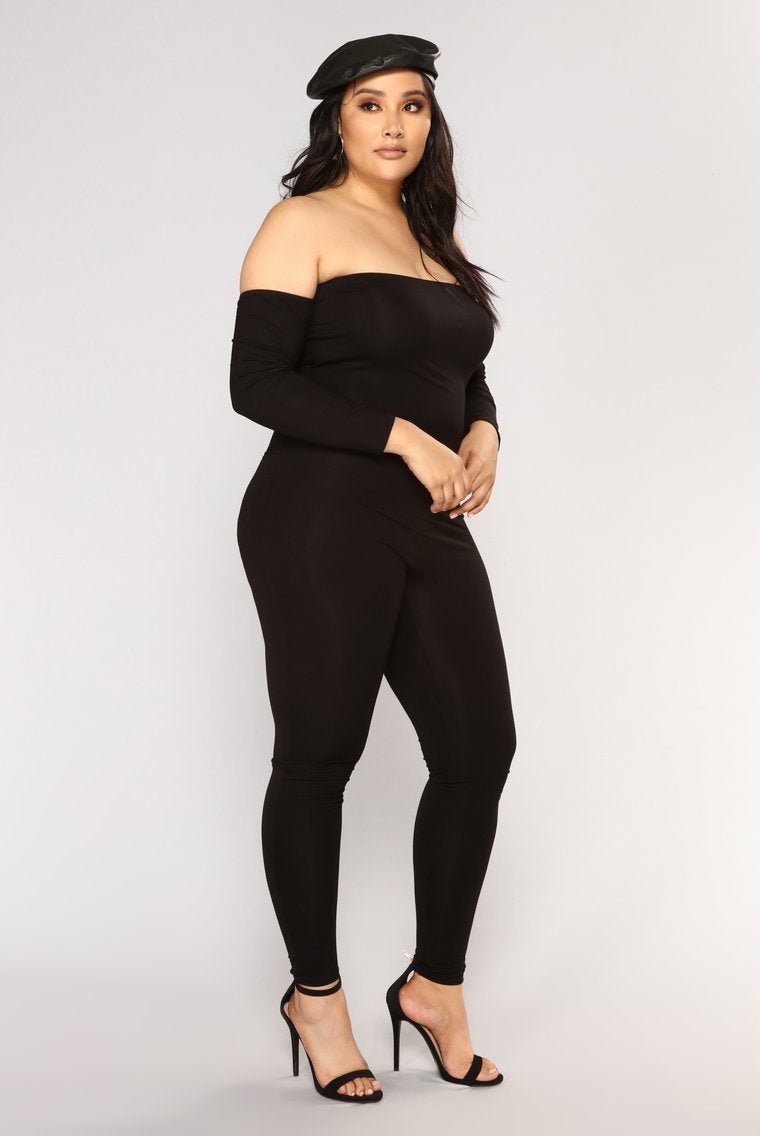 Soothe Off Shoulder Jumpsuit - Black - jameswhite001