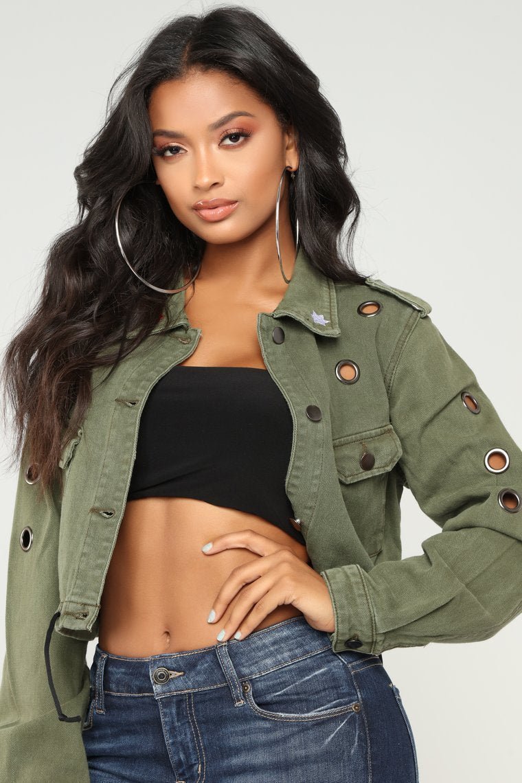 Special Forces Cropped Jacket - Olive - jameswhite001