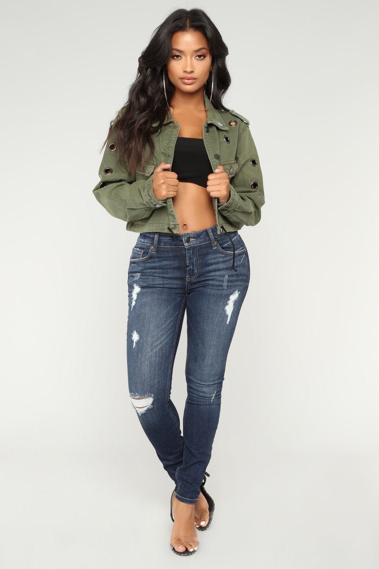 Special Forces Cropped Jacket - Olive - jameswhite001