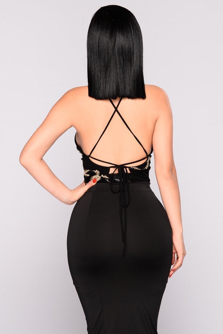 Star In The Night Bodysuit - Black - jameswhite001