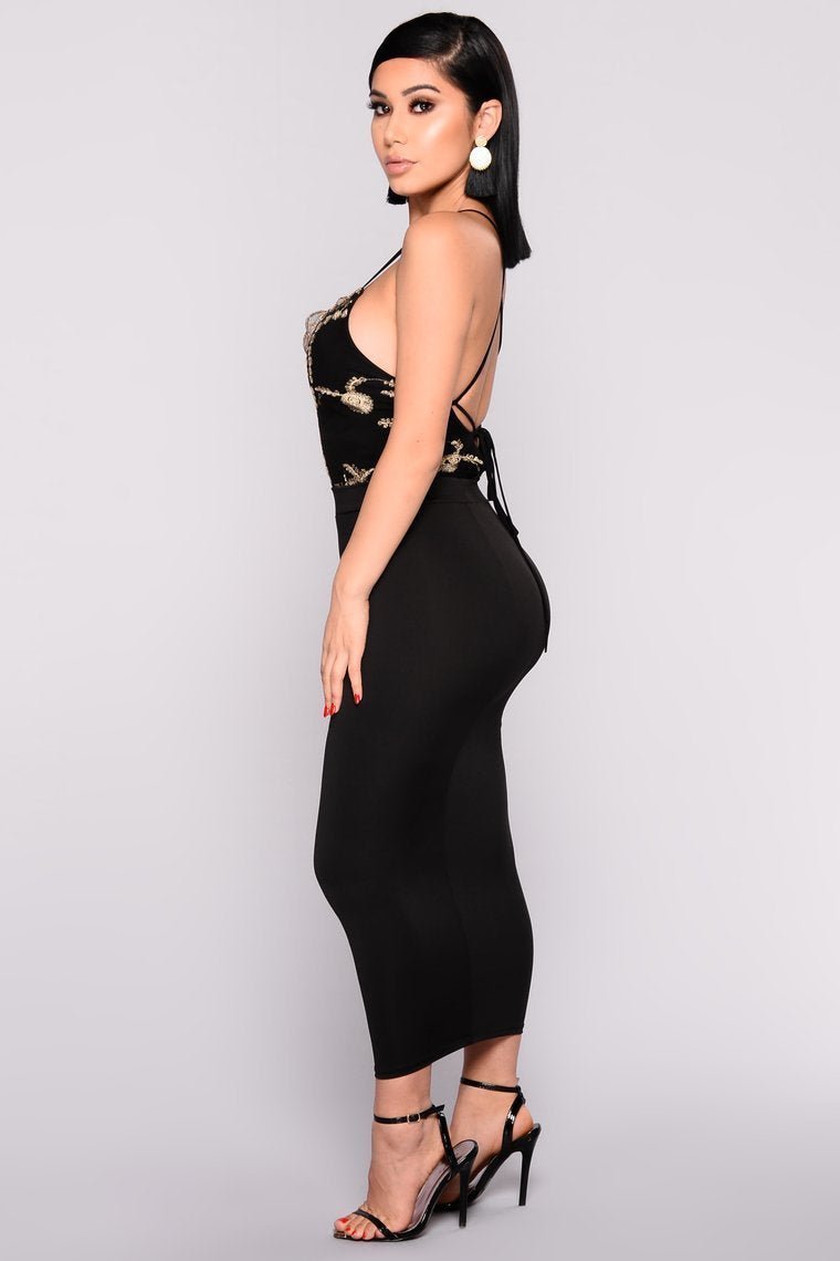 Star In The Night Bodysuit - Black - jameswhite001