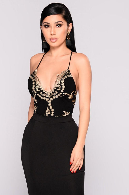 Star In The Night Bodysuit - Black - jameswhite001