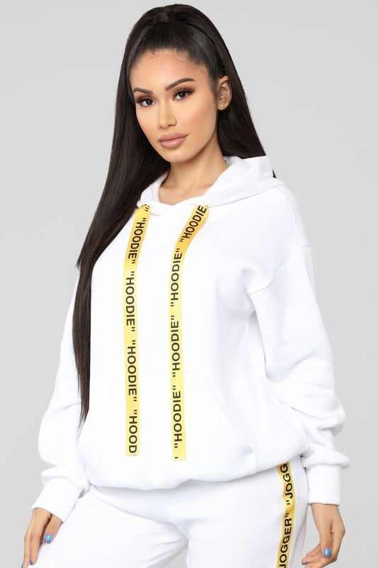 Statement Hoodie - White - jameswhite001