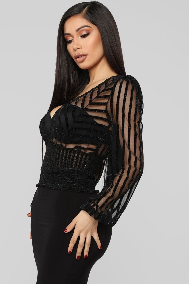 Stay Shining Top - Black - jameswhite001