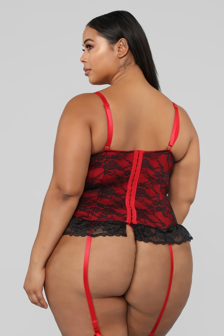Stay With You Bustier - Black/Red - jameswhite001