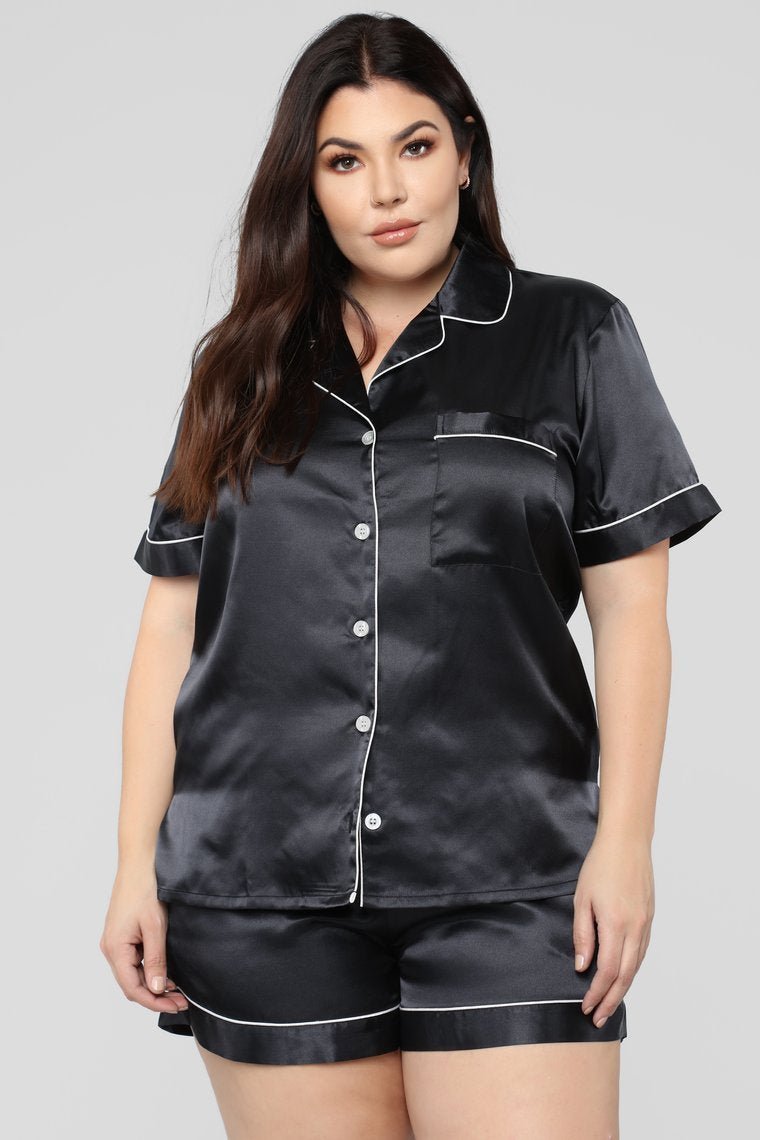 Staying In PJ Set - Black - jameswhite001