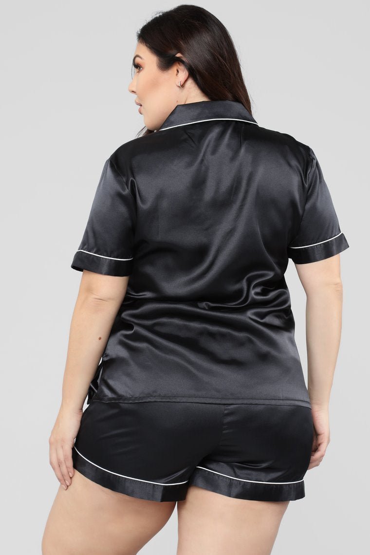 Staying In PJ Set - Black - jameswhite001