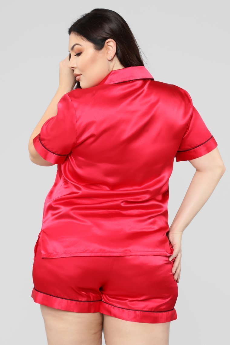 Staying In PJ Set - Red - jameswhite001