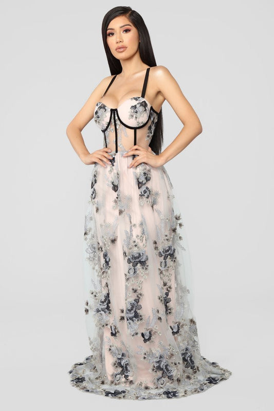Such A Dream Maxi Dress - Blush/Grey - jameswhite001