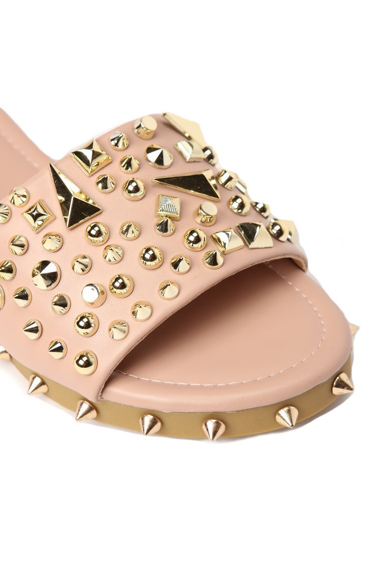 Take The Edge Flat Sandal - Nude - jameswhite001
