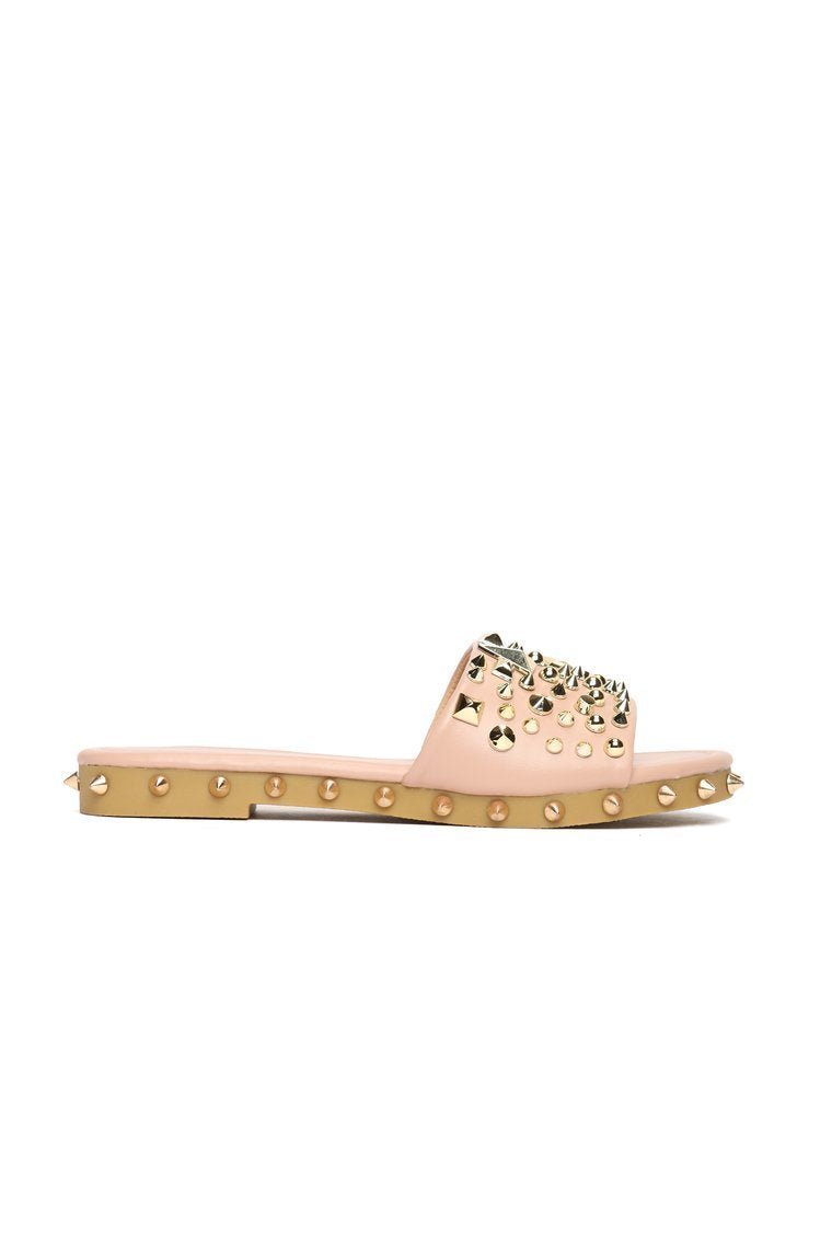 Take The Edge Flat Sandal - Nude - jameswhite001