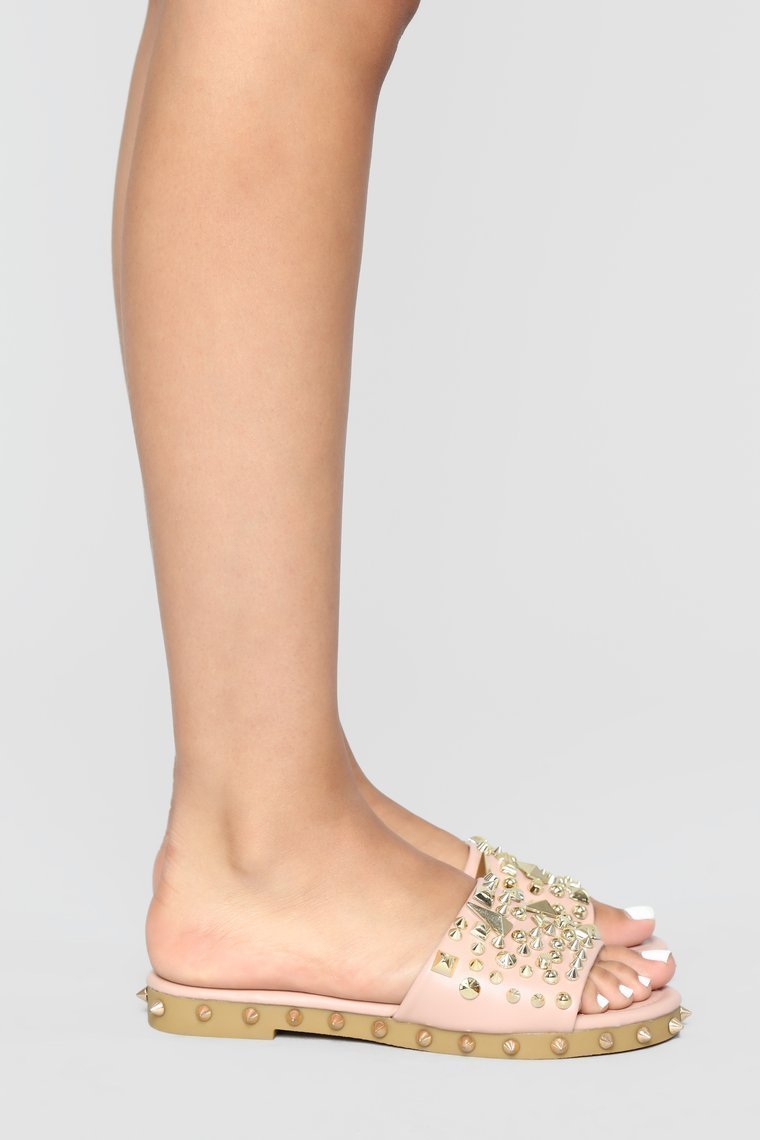 Take The Edge Flat Sandal - Nude - jameswhite001