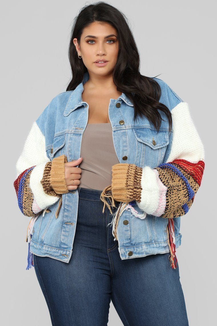 Take To The Road Denim Jacket - Denim/Multi - jameswhite001
