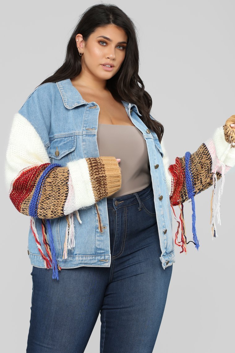 Take To The Road Denim Jacket - Denim/Multi - jameswhite001