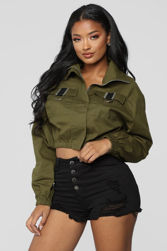 Taking The Lead Jacket - Olive - jameswhite001
