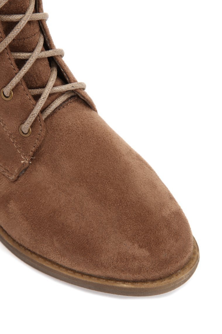 Tall Talk Flat Boot - Taupe - jameswhite001