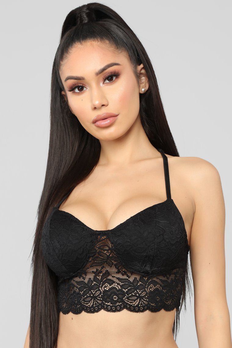 Thank You, Next Lace Bralette - Black - jameswhite001