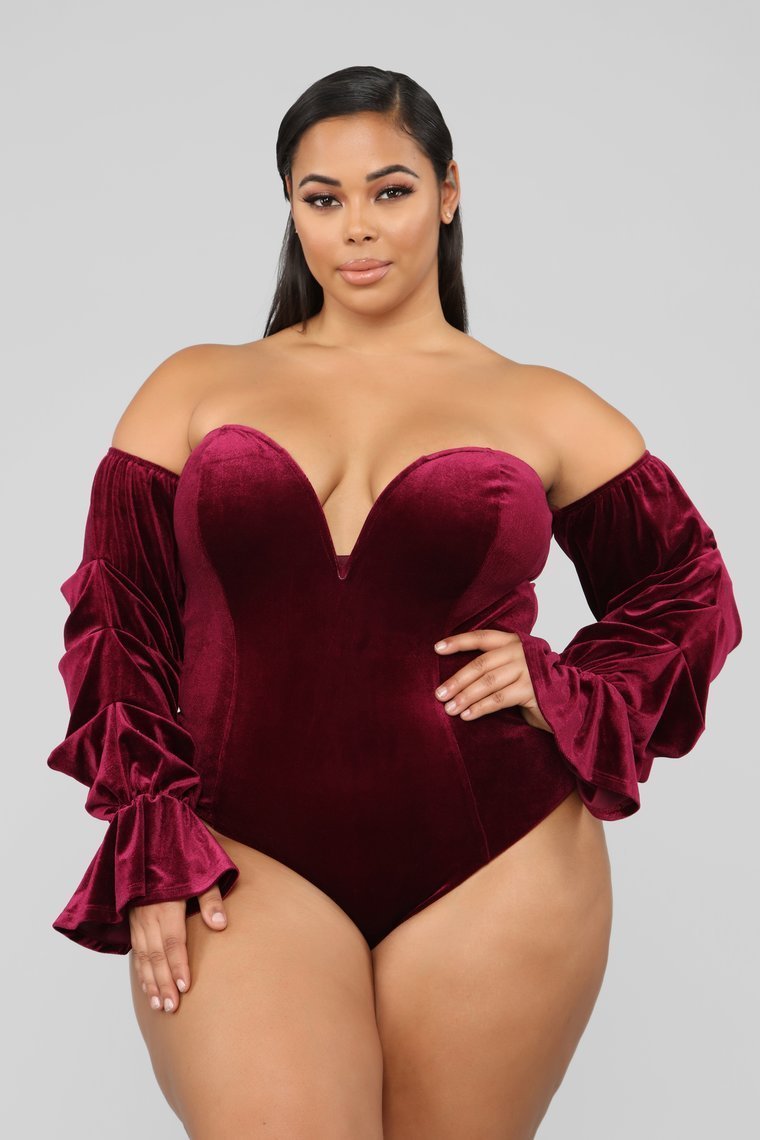 The Best Part Bodysuit - Wine - jameswhite001