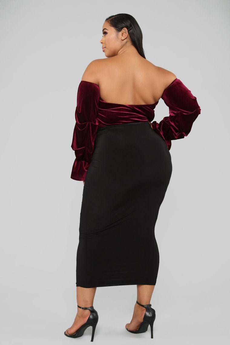 The Best Part Bodysuit - Wine - jameswhite001