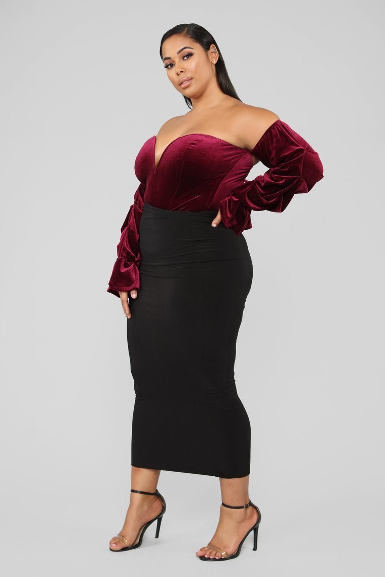 The Best Part Bodysuit - Wine - jameswhite001