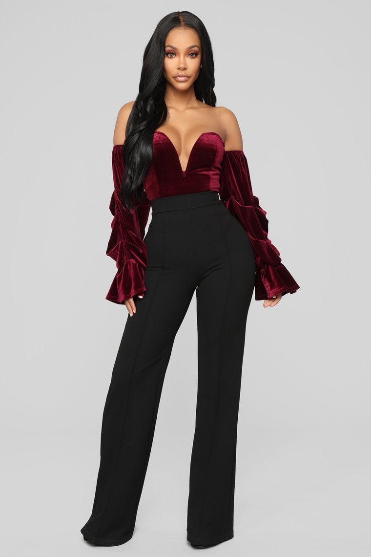 The Best Part Bodysuit - Wine - jameswhite001