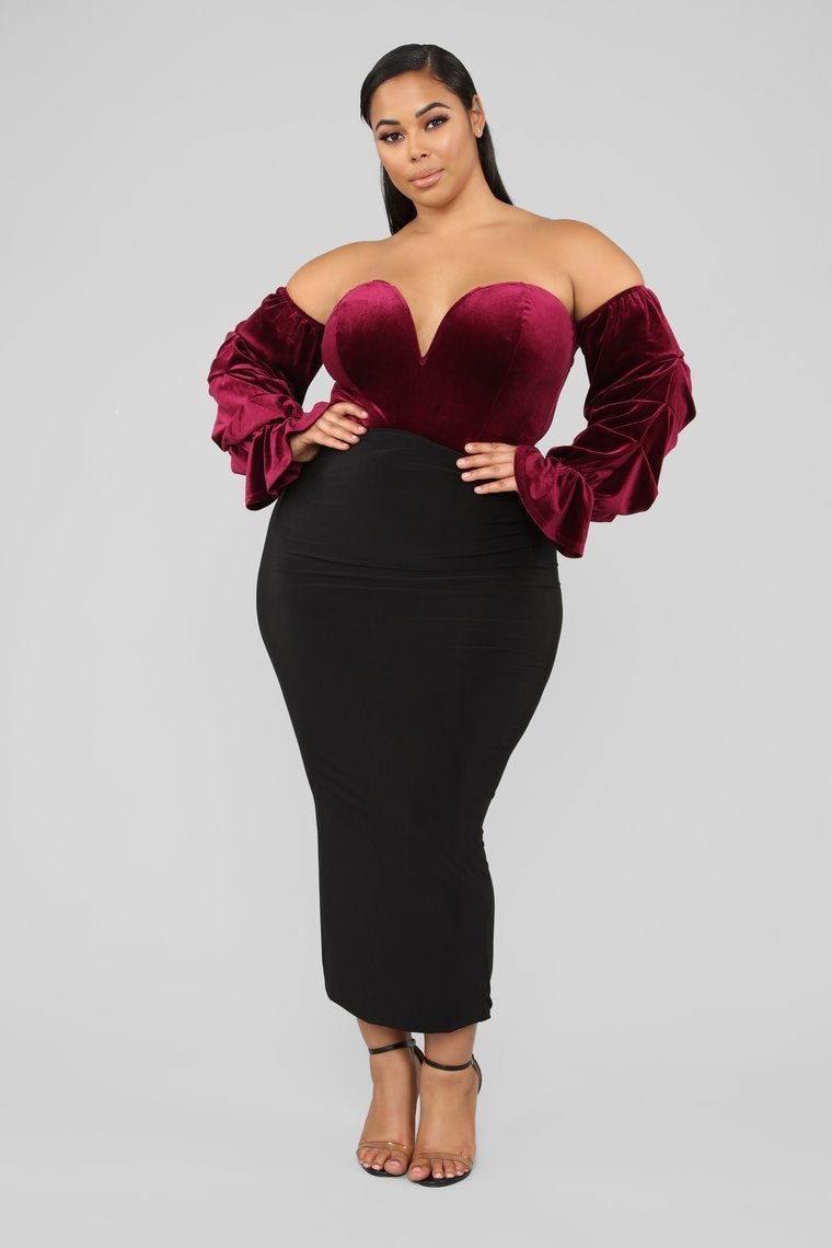 The Best Part Bodysuit - Wine - jameswhite001