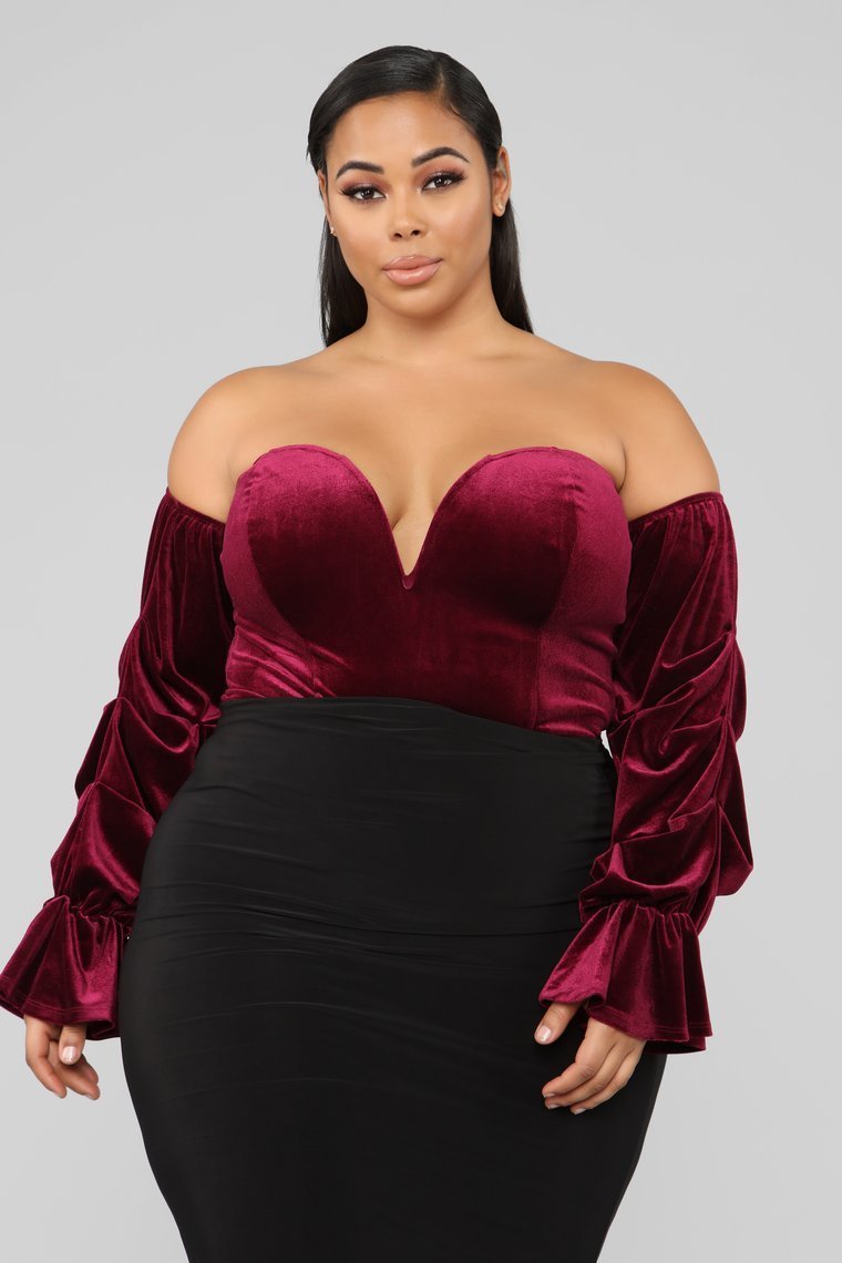 The Best Part Bodysuit - Wine - jameswhite001