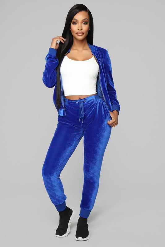 The OG Velvet Lounge Set - Royal Blue - jameswhite001