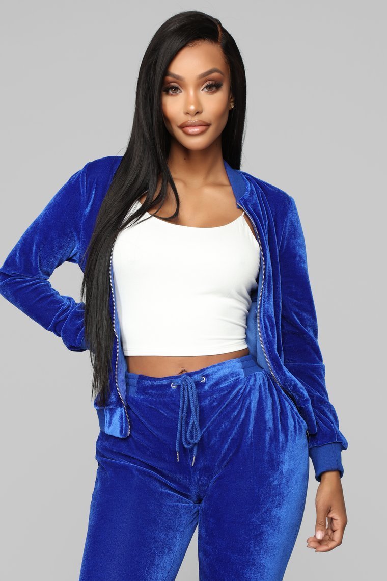 The OG Velvet Lounge Set - Royal Blue - jameswhite001