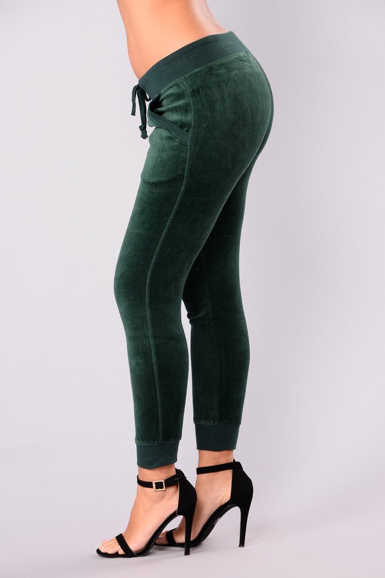 The Original Trendsetter Velour Pants - Hunter - jameswhite001