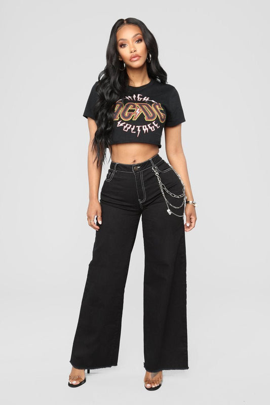 The Possibilities Straight Leg Jeans - Black - jameswhite001