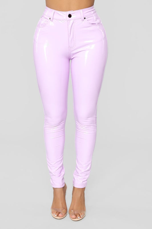 The Vinyl Countdown Pants - Lilac - jameswhite001