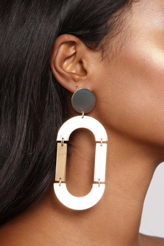 Too Much On Your Plate Earrings - Gold - jameswhite001