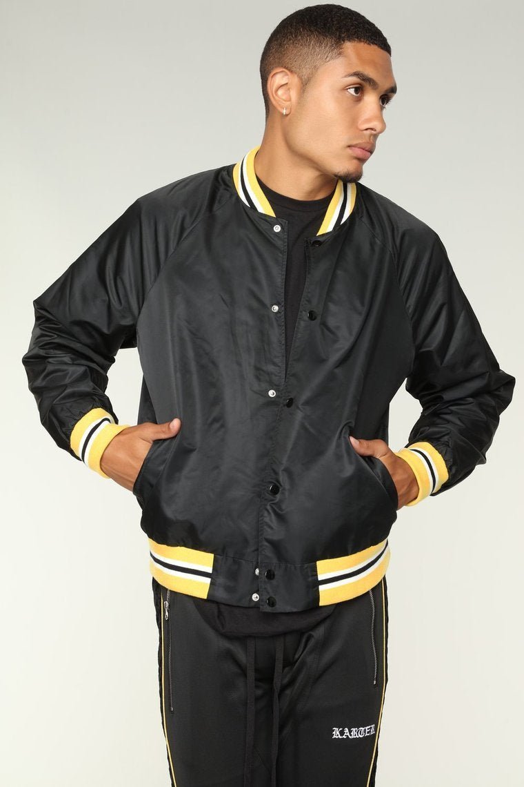Torre Casual Jacket - Black/Yellow - jameswhite001