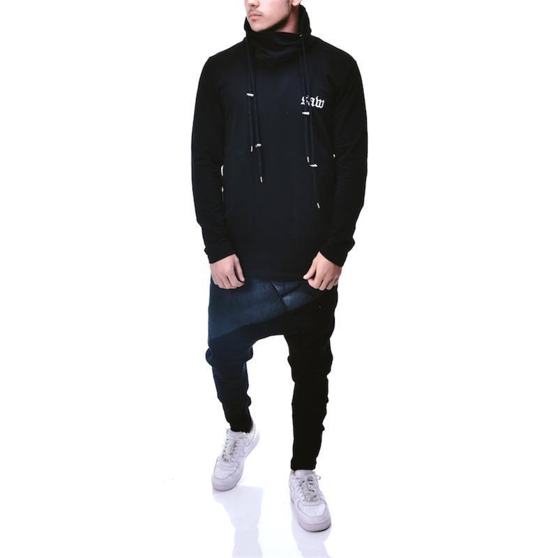 TURTLENECK BLACK SWEATER 3557 - jameswhite001