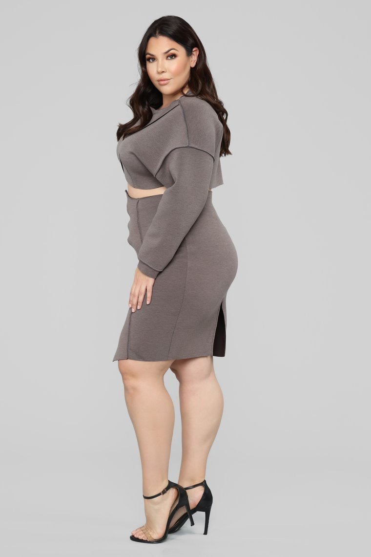 Undertones Skirt Set - Brown - jameswhite001