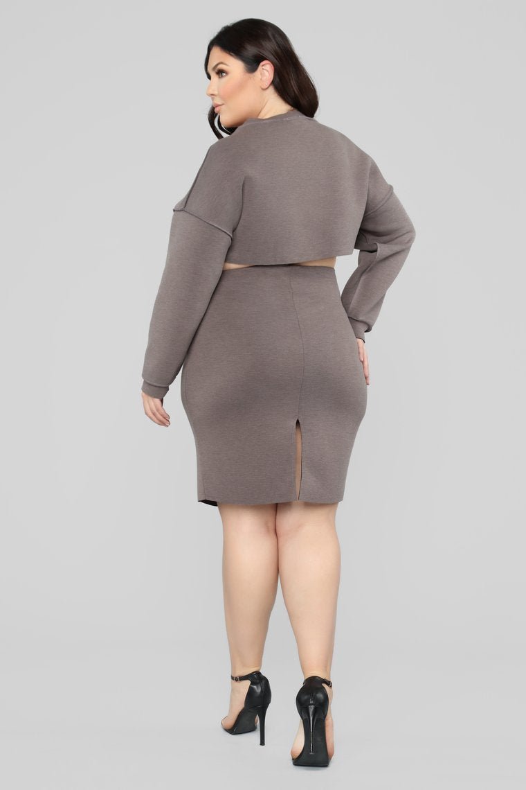 Undertones Skirt Set - Brown - jameswhite001