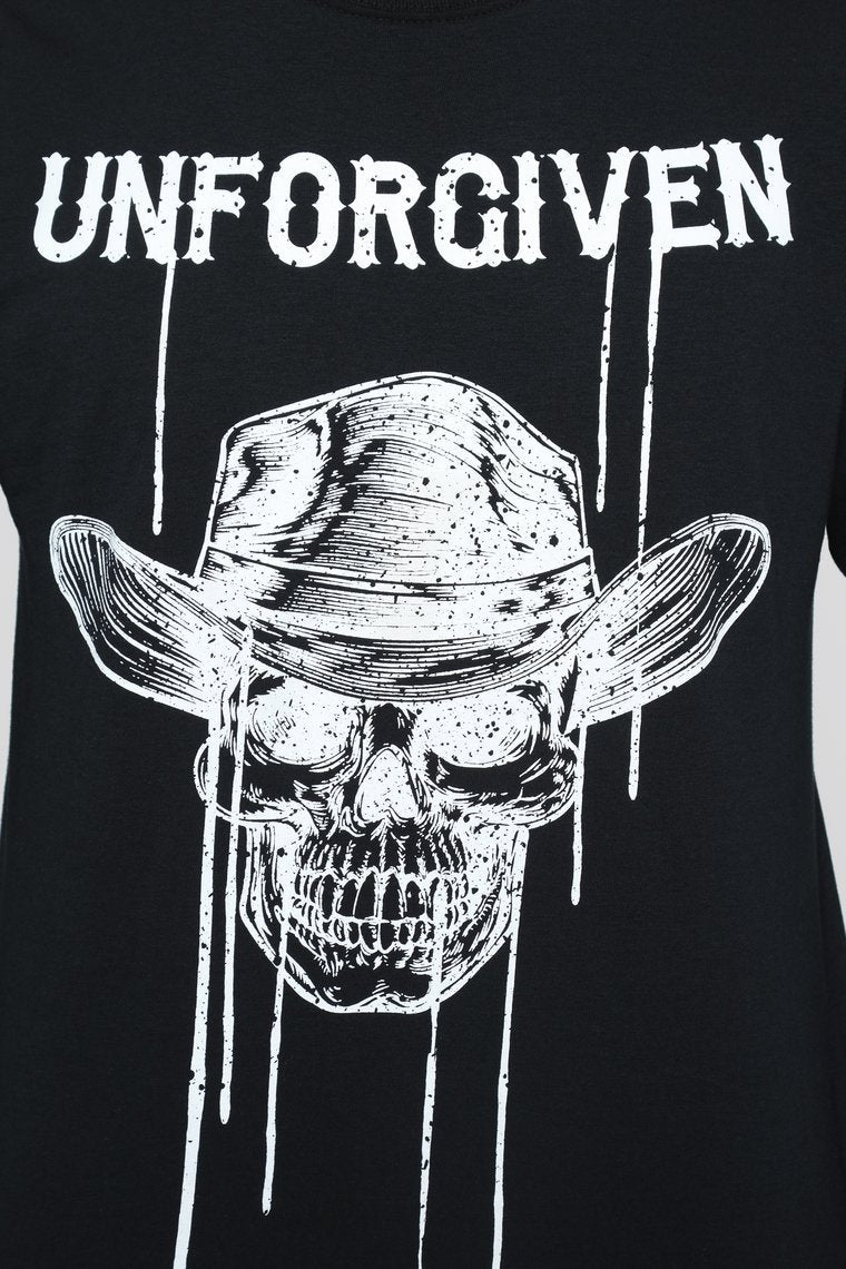 Unforgiven Long Sleeve Tee - Black/White - jameswhite001