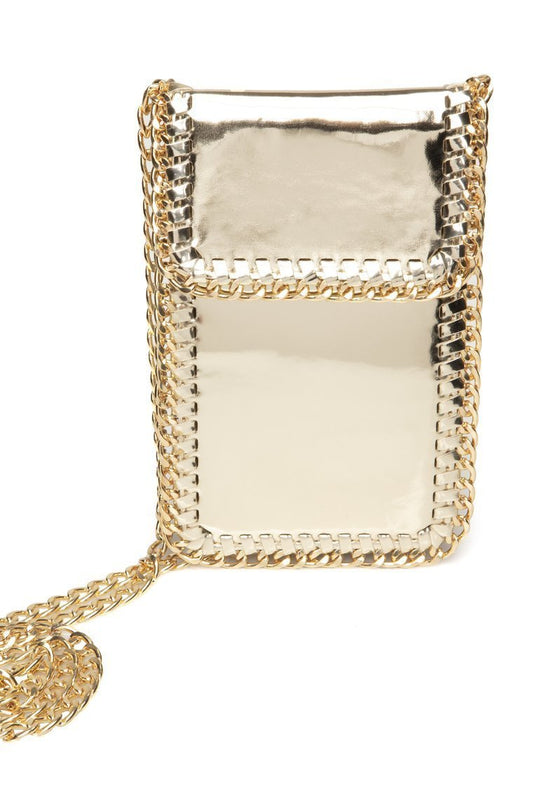 "Up In Chains" Crossbody - Gold - jameswhite001