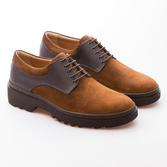 VINCENT - TOBACCO & BROWN - CALF SUEDE & VINTAGE LEATHER - jameswhite001
