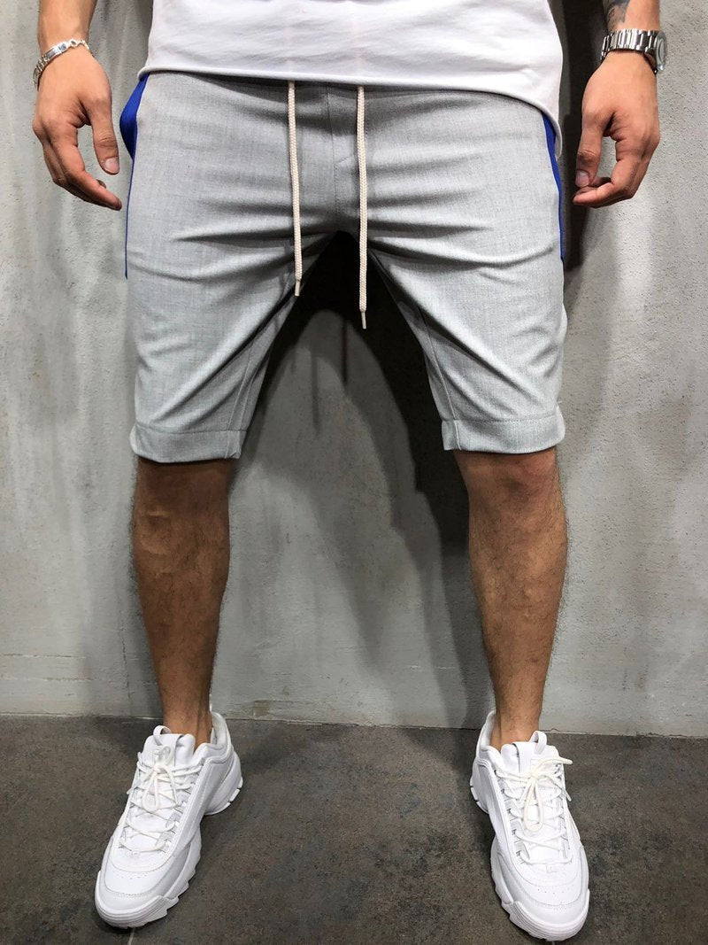 WAISTBAND AND DRAWSTRING STRIPED SHORTS 3863 - jameswhite001