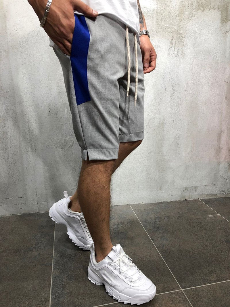 WAISTBAND AND DRAWSTRING STRIPED SHORTS 3863 - jameswhite001