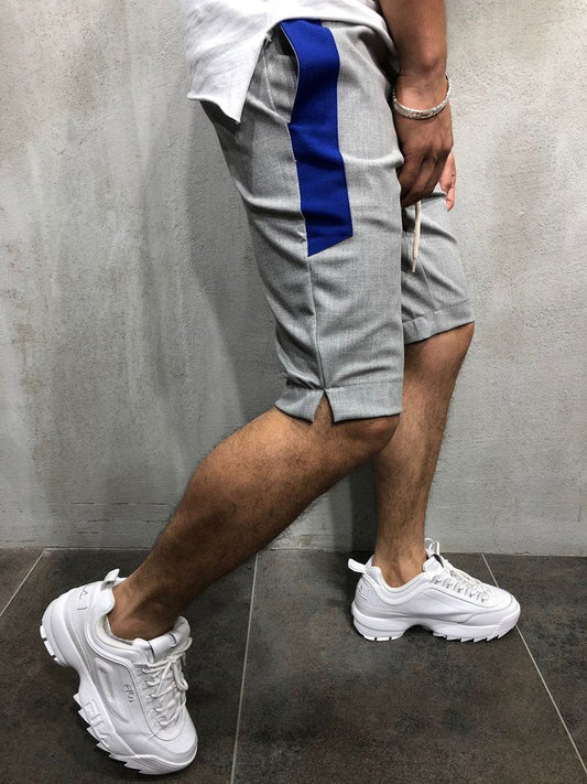 WAISTBAND AND DRAWSTRING STRIPED SHORTS 3863 - jameswhite001