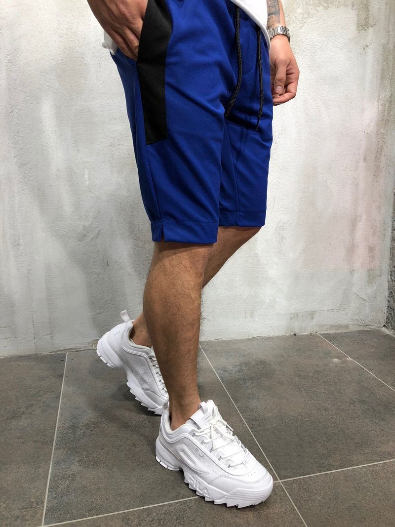 WAISTBAND AND DRAWSTRING STRIPED SHORTS 3864 - jameswhite001