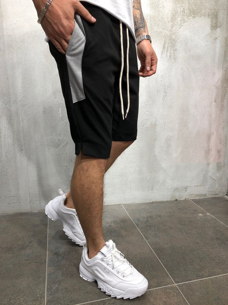 WAISTBAND AND DRAWSTRING STRIPED SHORTS 3865 - jameswhite001