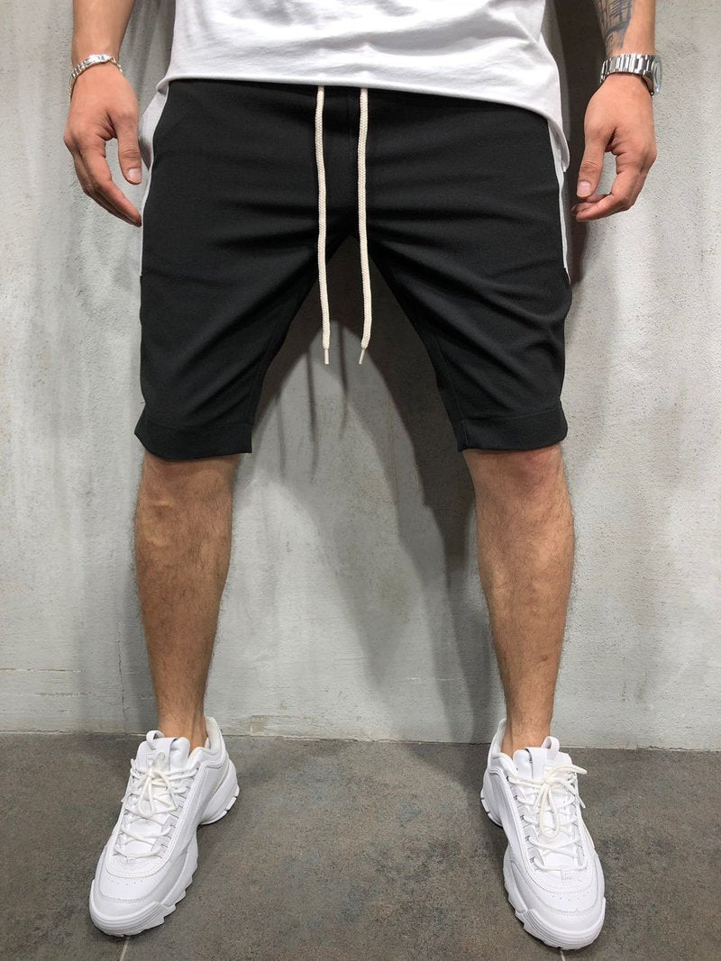 WAISTBAND AND DRAWSTRING STRIPED SHORTS 3865 - jameswhite001